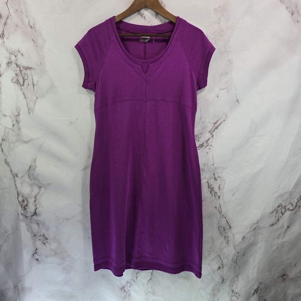 Athleta Dress Womens Medium Tall Purple Shirt Mini Costa Brava T Shirt Jersey